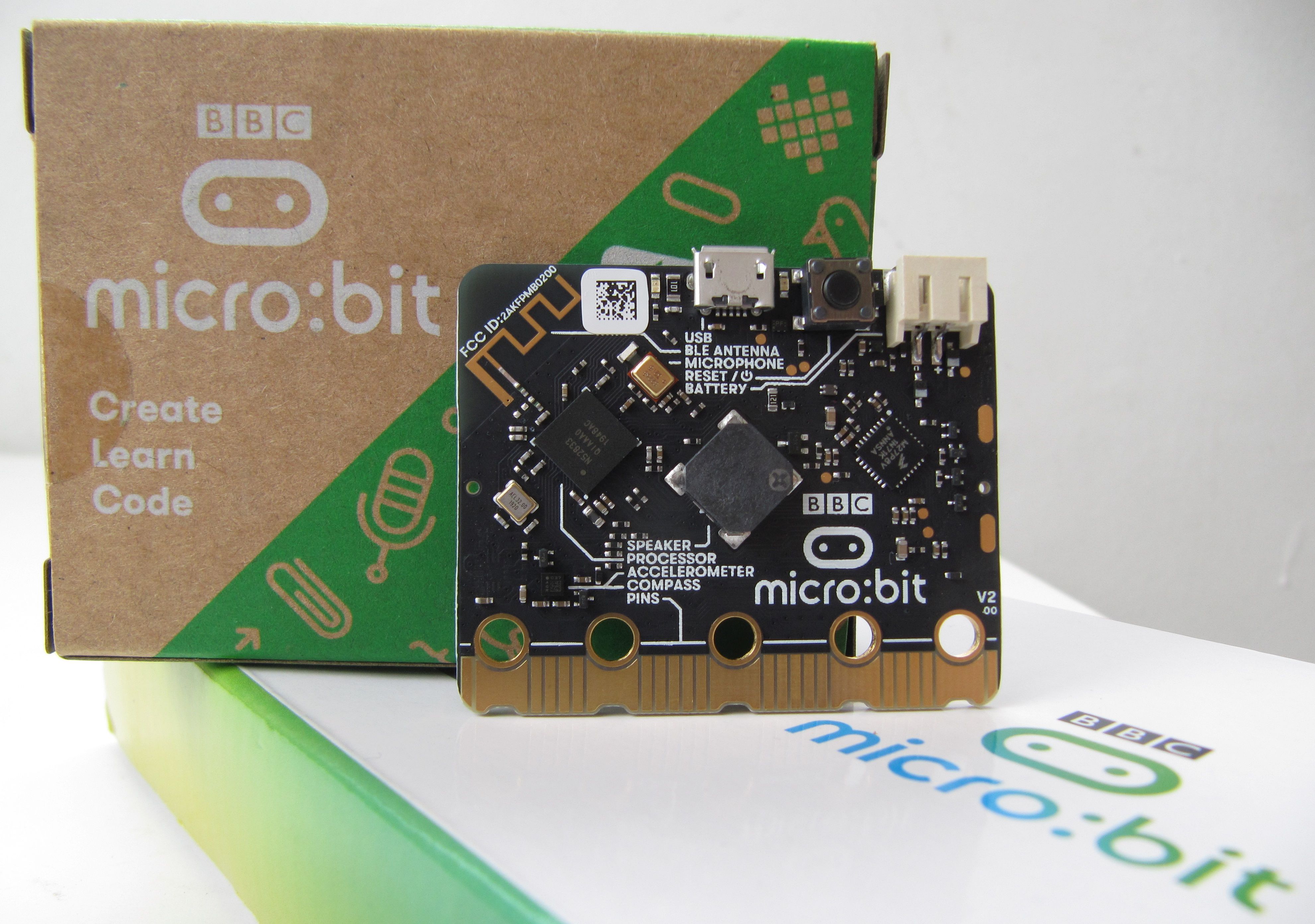 A real BBC micro:bit V2 board